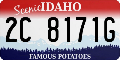 ID license plate 2C8171G