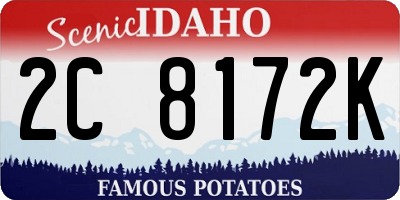 ID license plate 2C8172K