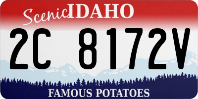 ID license plate 2C8172V