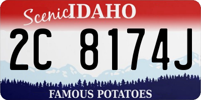 ID license plate 2C8174J