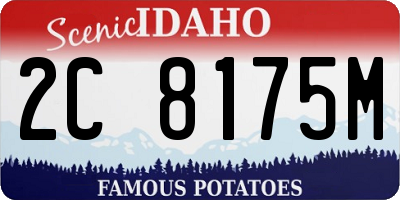 ID license plate 2C8175M