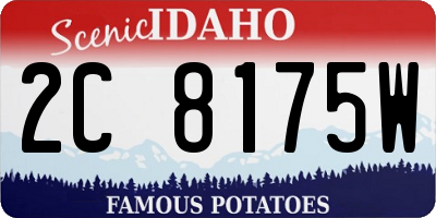 ID license plate 2C8175W