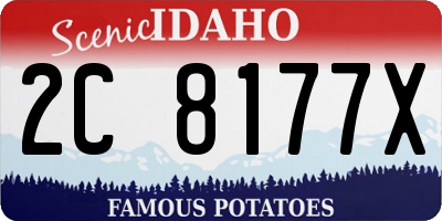 ID license plate 2C8177X
