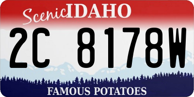 ID license plate 2C8178W