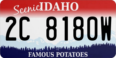 ID license plate 2C8180W