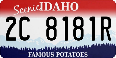 ID license plate 2C8181R