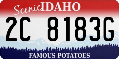 ID license plate 2C8183G