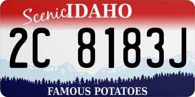ID license plate 2C8183J