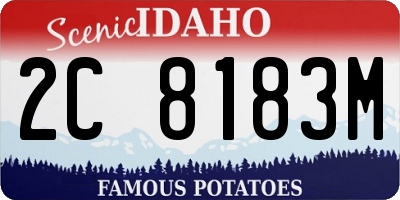 ID license plate 2C8183M