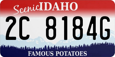 ID license plate 2C8184G