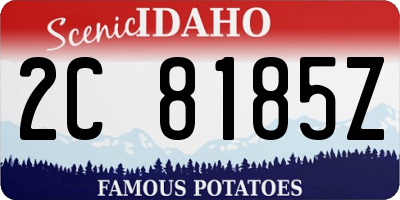 ID license plate 2C8185Z