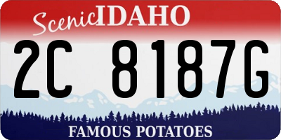 ID license plate 2C8187G