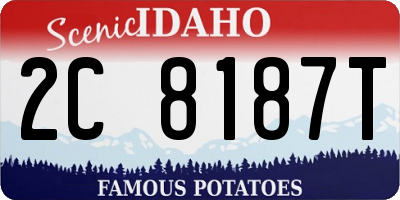 ID license plate 2C8187T