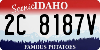 ID license plate 2C8187V