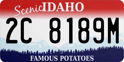 ID license plate 2C8189M