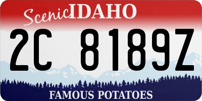 ID license plate 2C8189Z