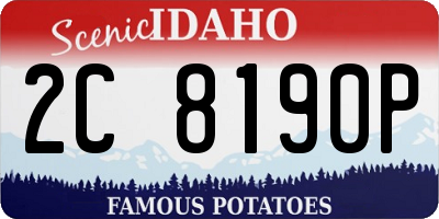 ID license plate 2C8190P