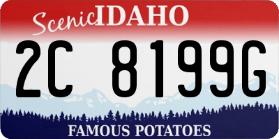 ID license plate 2C8199G
