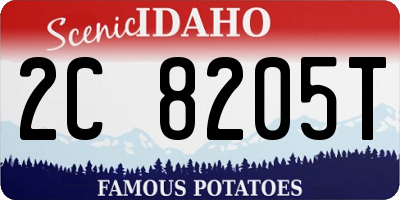 ID license plate 2C8205T