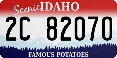 ID license plate 2C8207O