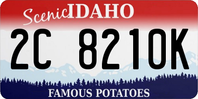 ID license plate 2C8210K