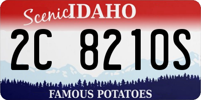 ID license plate 2C8210S