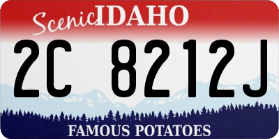 ID license plate 2C8212J