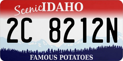 ID license plate 2C8212N