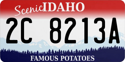 ID license plate 2C8213A