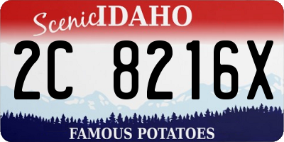 ID license plate 2C8216X
