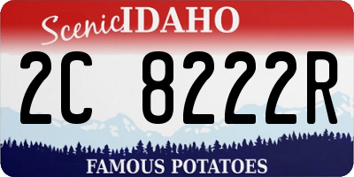 ID license plate 2C8222R