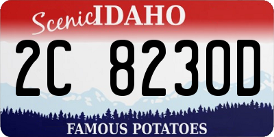ID license plate 2C8230D