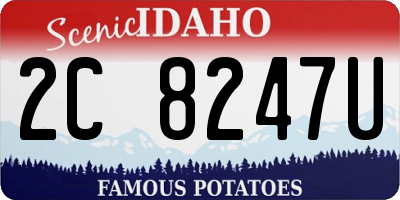 ID license plate 2C8247U