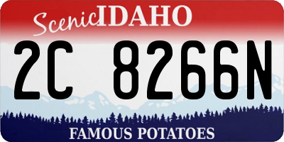 ID license plate 2C8266N