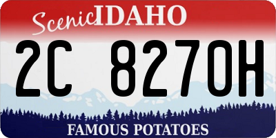 ID license plate 2C8270H