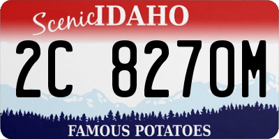 ID license plate 2C8270M