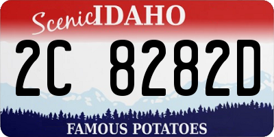 ID license plate 2C8282D