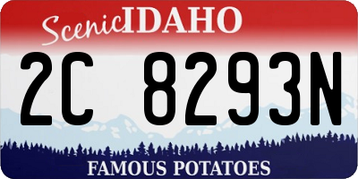 ID license plate 2C8293N