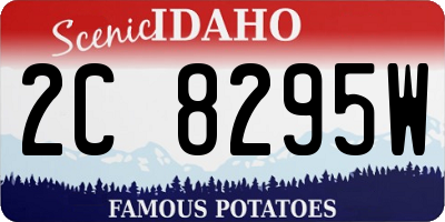 ID license plate 2C8295W