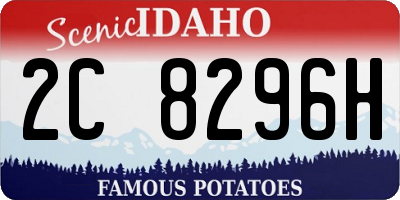 ID license plate 2C8296H