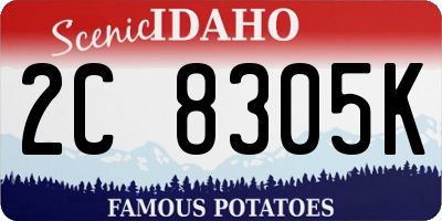 ID license plate 2C8305K
