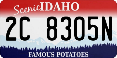 ID license plate 2C8305N