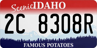 ID license plate 2C8308R
