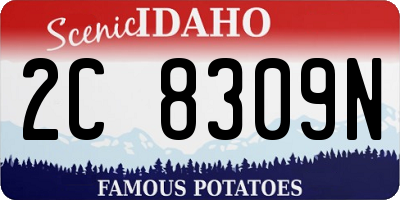 ID license plate 2C8309N