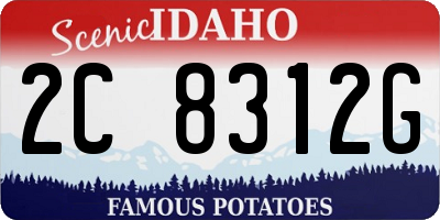 ID license plate 2C8312G