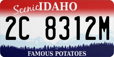 ID license plate 2C8312M