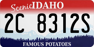 ID license plate 2C8312S