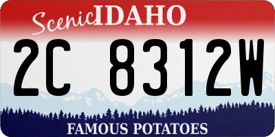 ID license plate 2C8312W