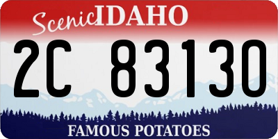 ID license plate 2C8313O