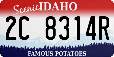 ID license plate 2C8314R
